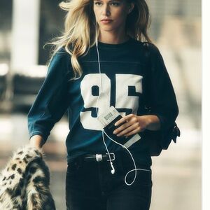 Pilcro Anthropologie varsity tee NWT